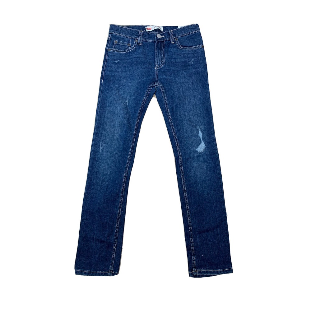 Levi's 510‎ Boys Jeans 14 Reg W27xL29  Skinny Leg Med Wash Faded Youth Kids Blue